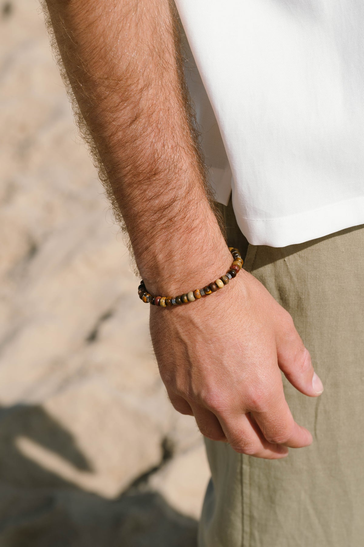 Steel & Barnett Terracotta Bead Bracelet