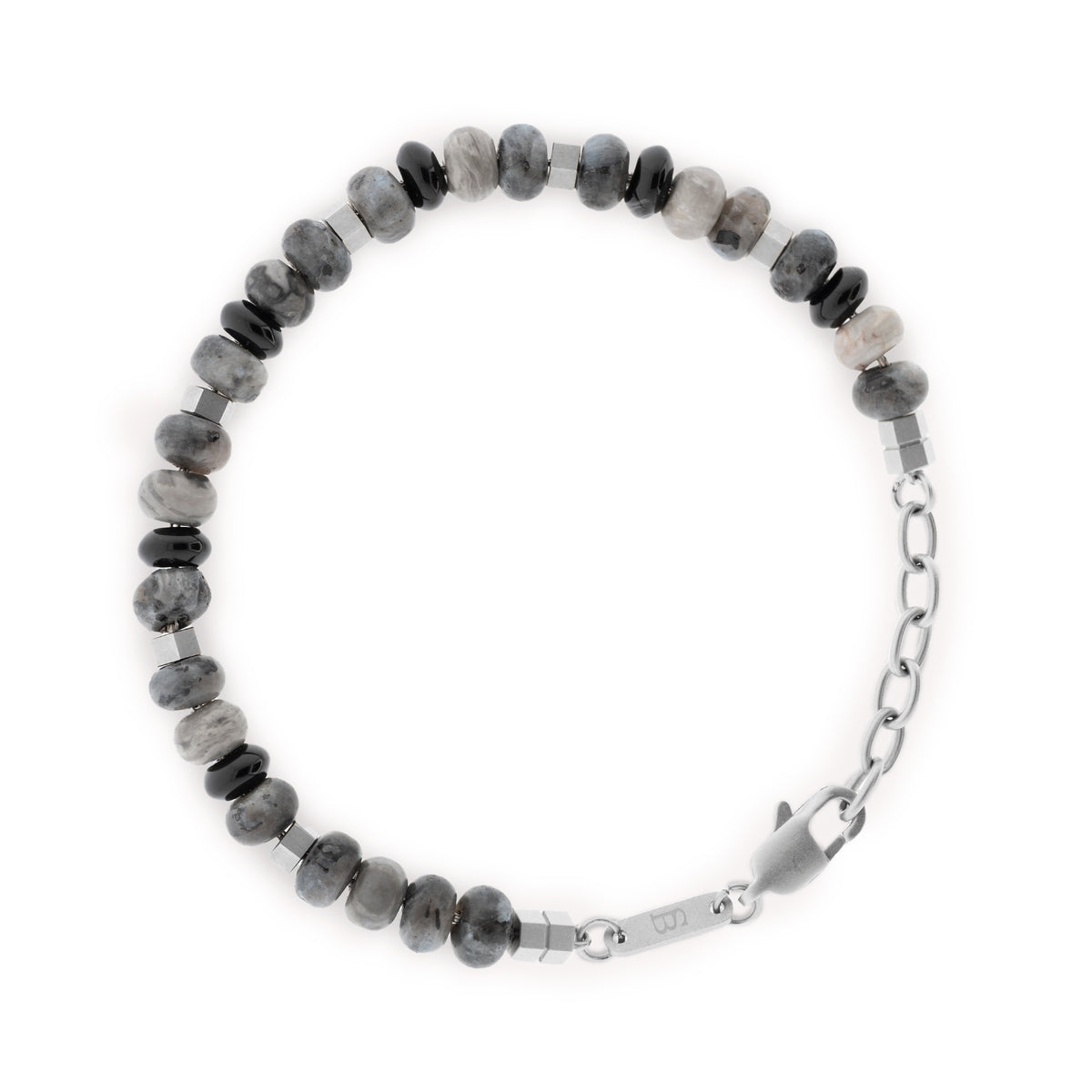 Steel & Barnett Graphite Bead Bracelet