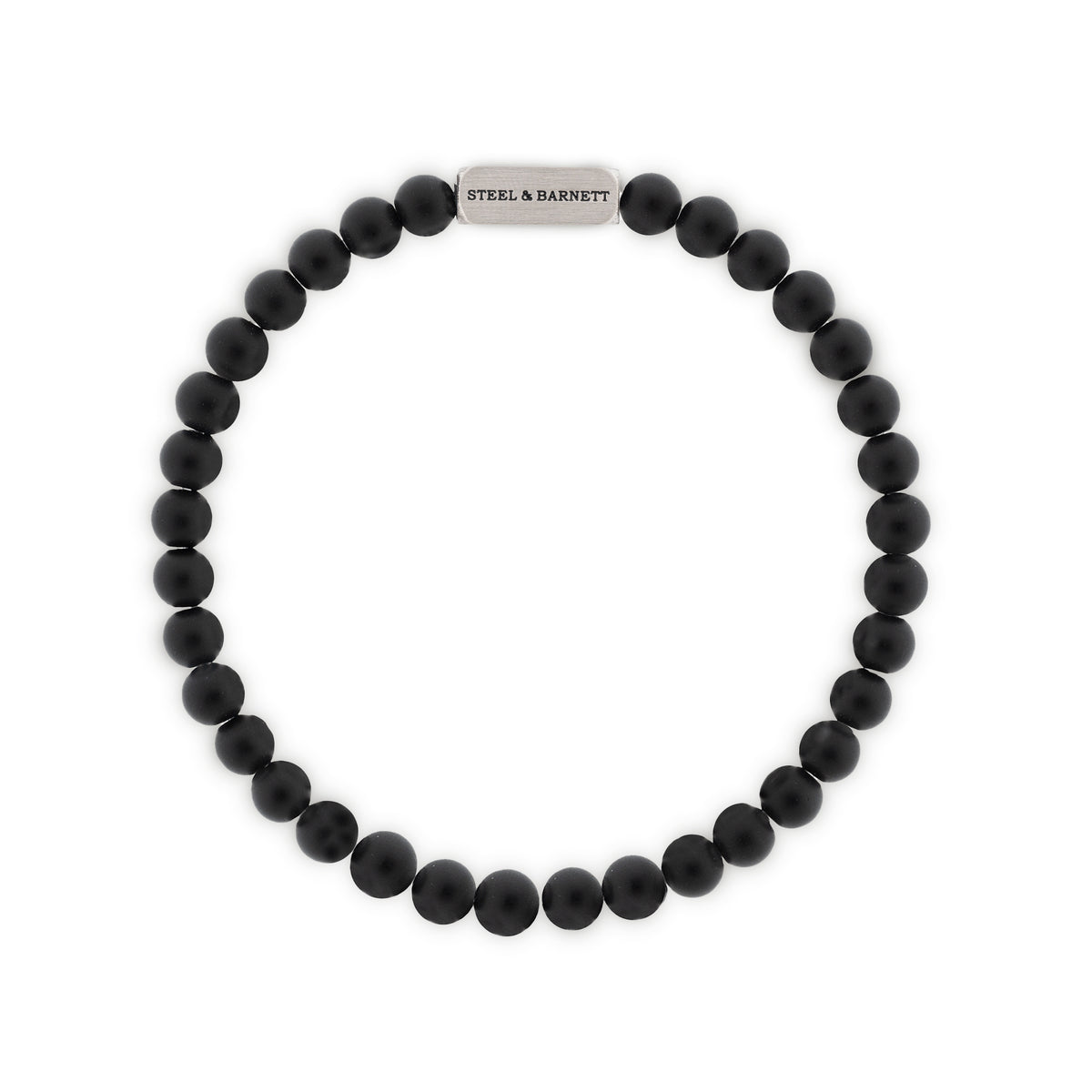 Steel & Barnett 6mm Round Black Onyx Bracelet