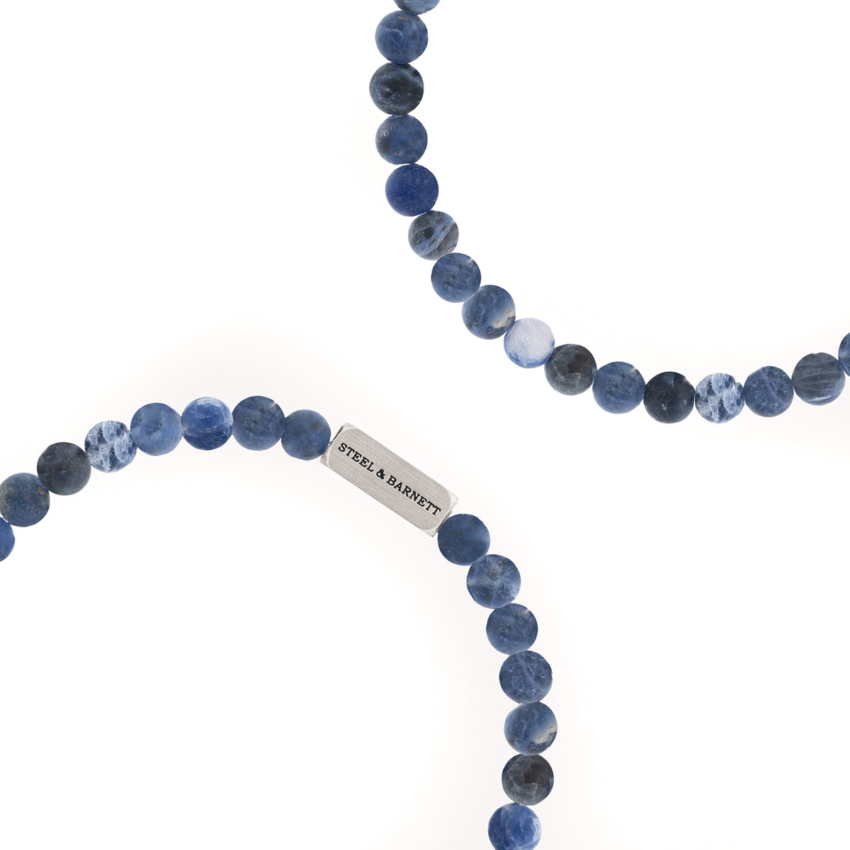 Steel & Barnett Sodalite 6mm Round Bracelet