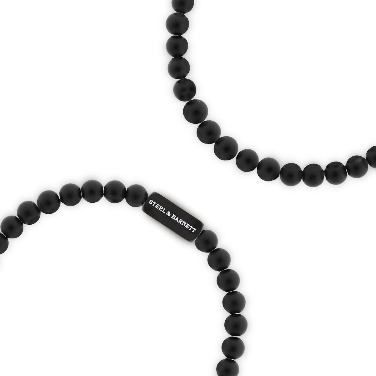 Steel & Barnett Black Edition 6mm Round Onyx Bracelet