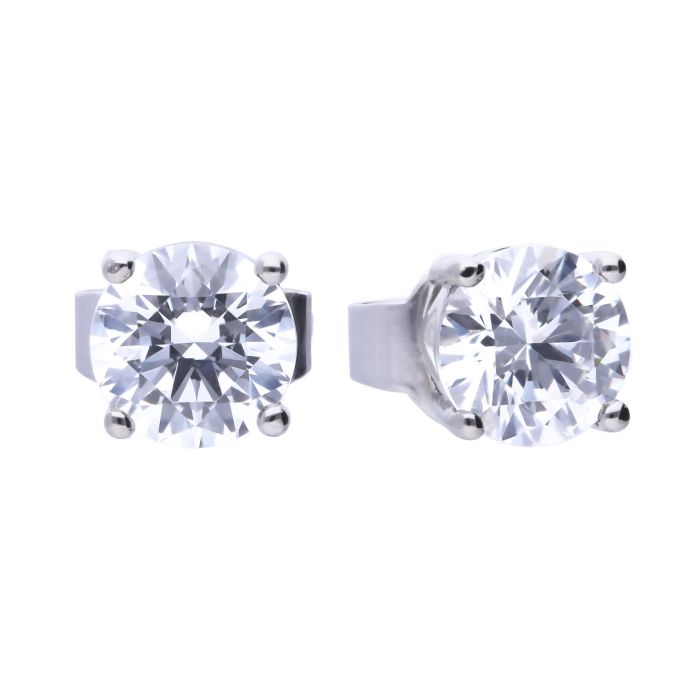 Diamonfire Sterling Silver 0.75ct Cubic Zirconia Earrings