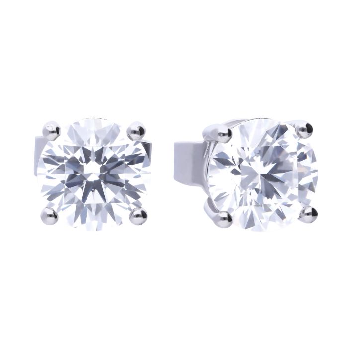 Diamonfire Sterling Silver 1ct Cubic Zirconia Earrings