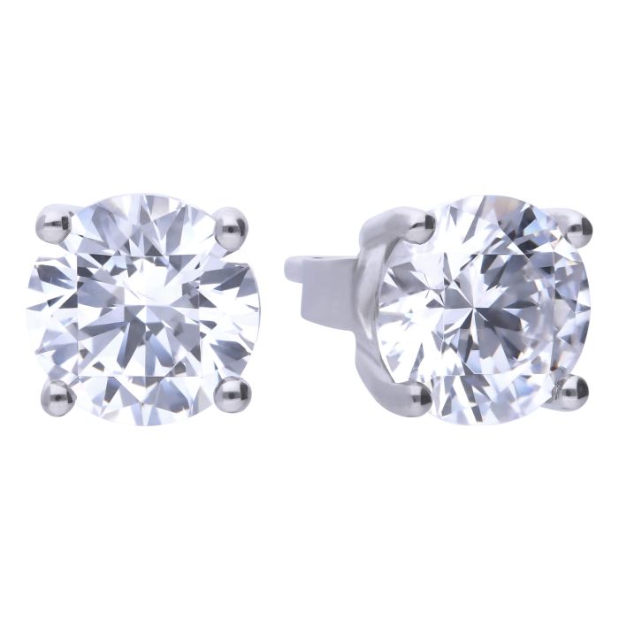 Diamonfire Sterling Silver 2ct Cubic Zirconia Earrings