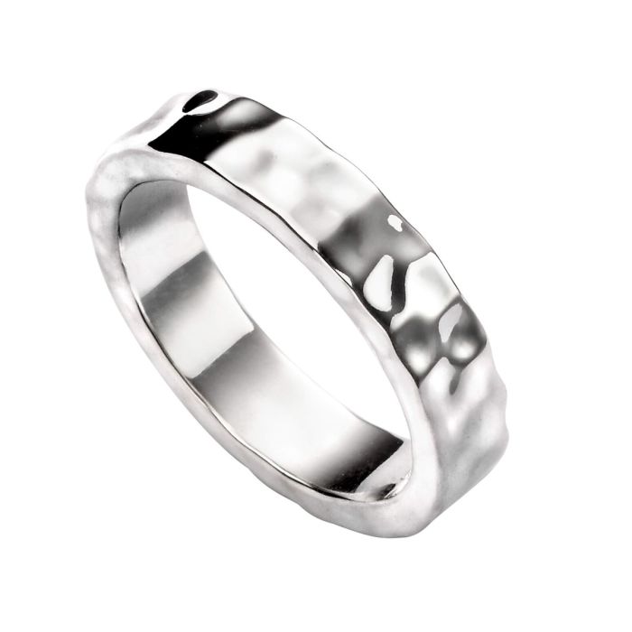 Sterling Silver Hammered Finish Band