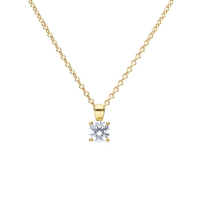 Diamonfire Gold Plated 0.75ct Cubic Zirconia Pendant