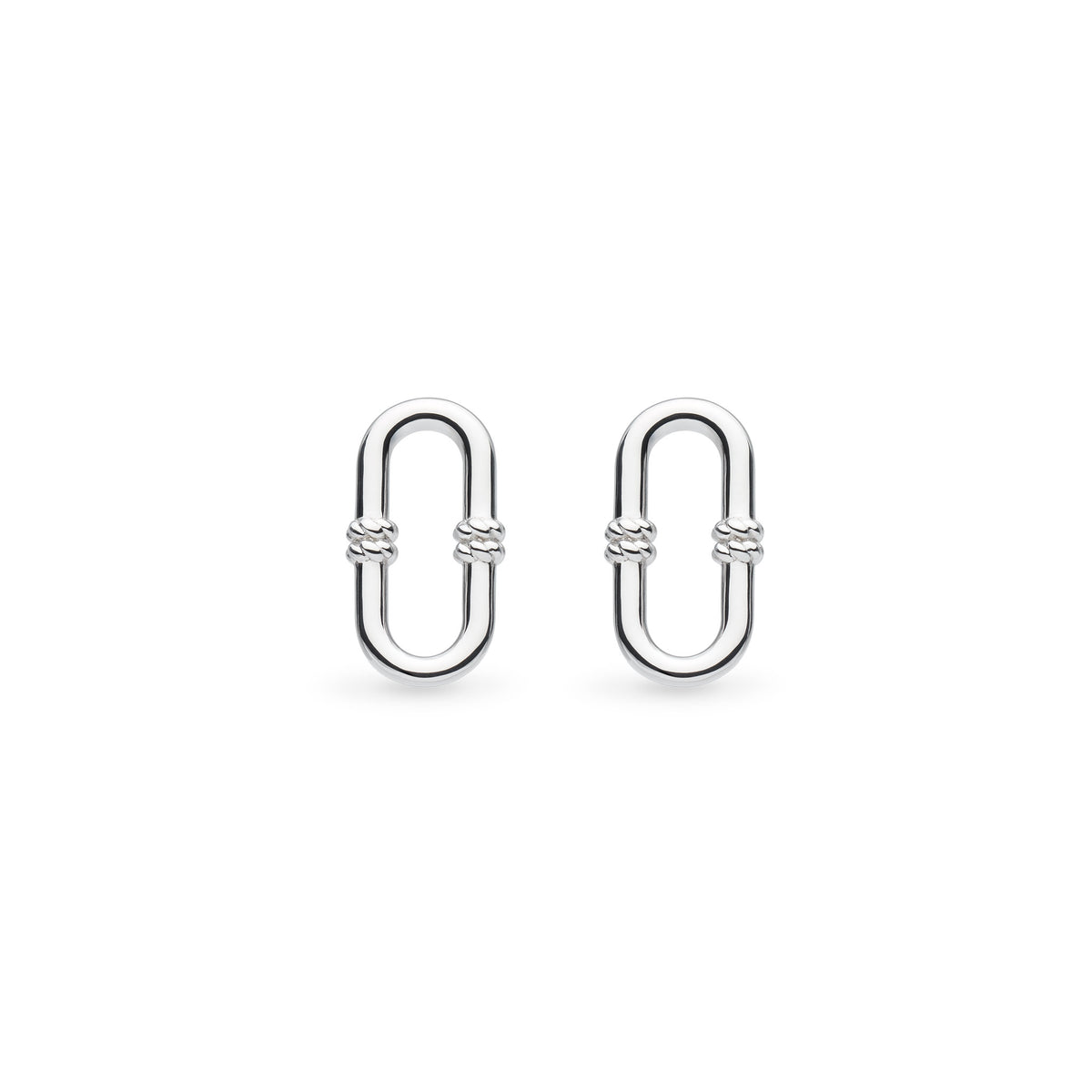 Kit Heath Marina Rope Bar Link Stud Earrings