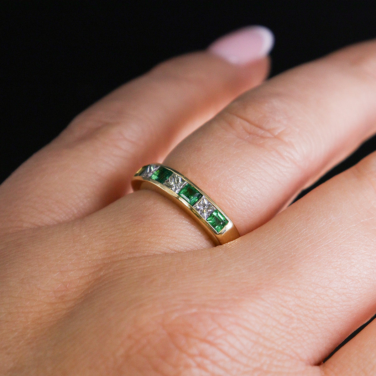 Pre-Owned Emerald & Diamond Ring