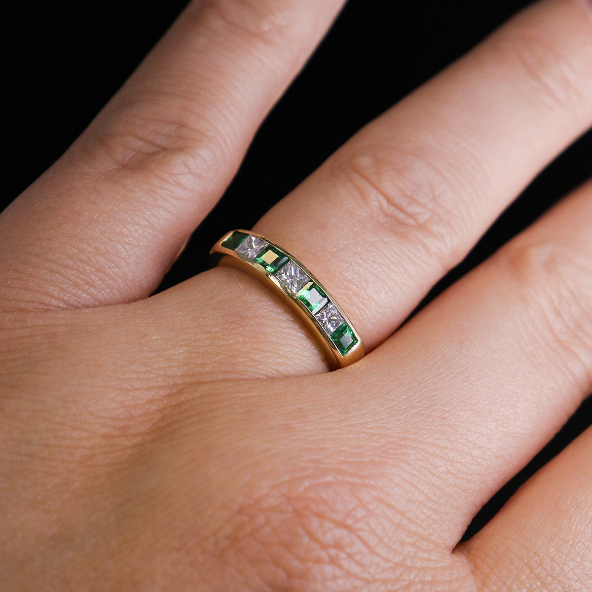 Pre-Owned Emerald & Diamond Ring