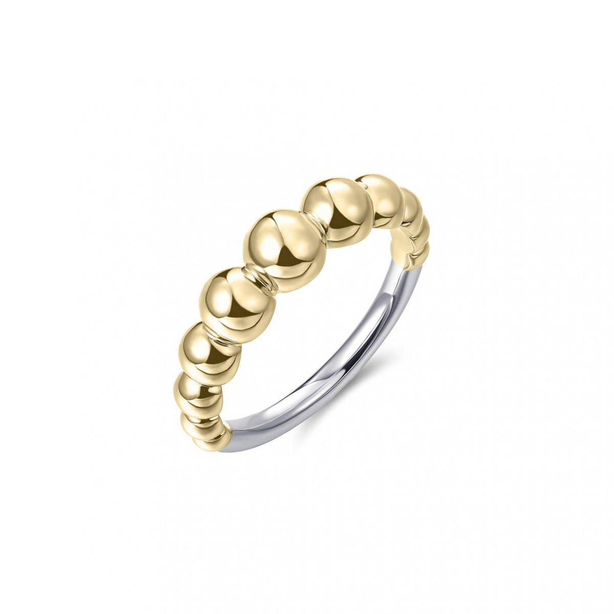 Gisser 18ct Gold Plated Big Bead Ring