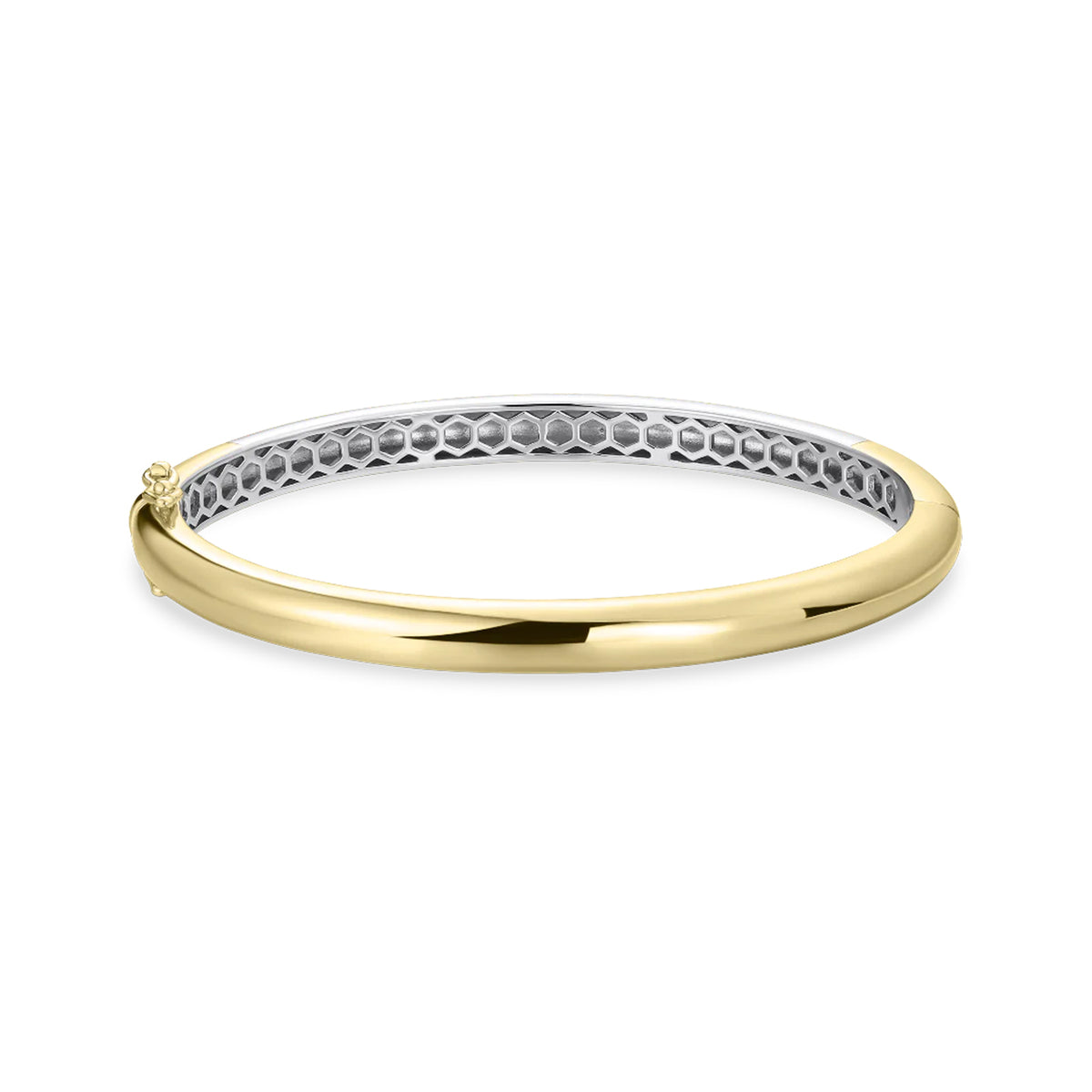 Gisser Polished Gold Plated Bold Bangle