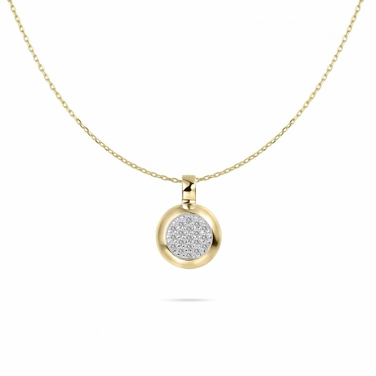 Gisser 18ct Gold Plated Bold Pave Pendant