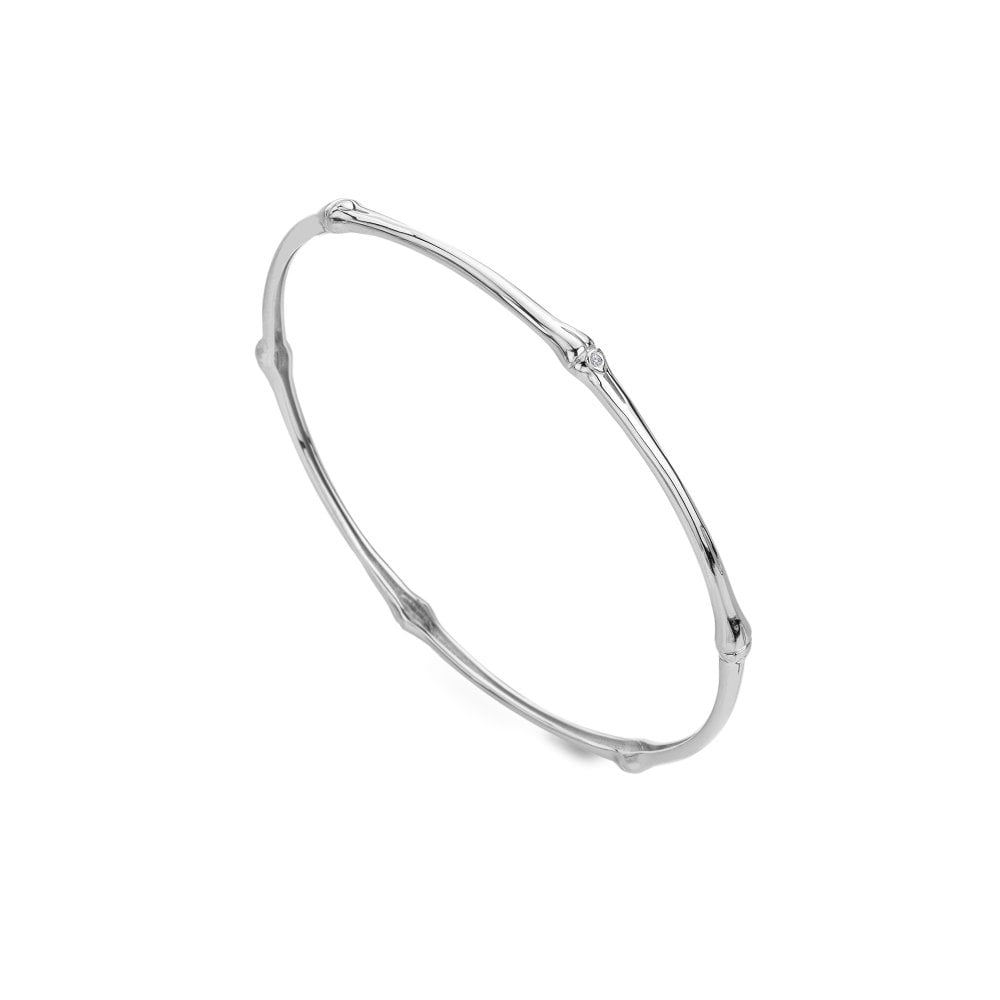 Hot Diamonds Bamboo Silver Bangle