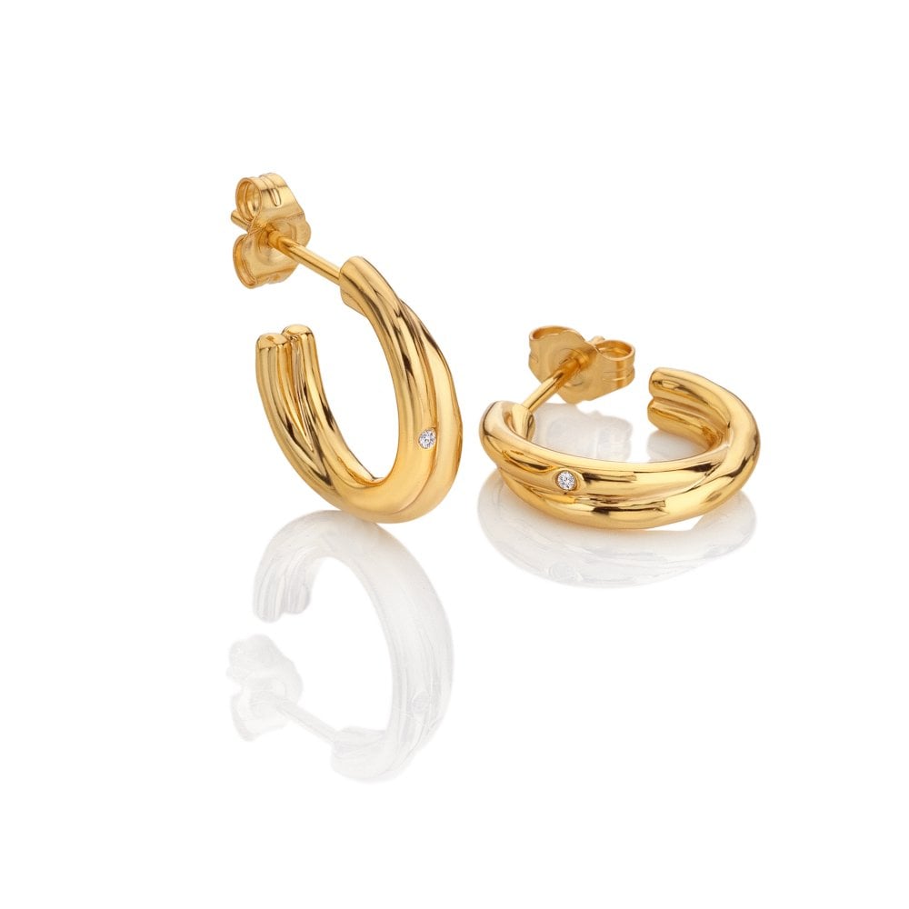 Hot Diamonds Aura Gold Plated Earrings