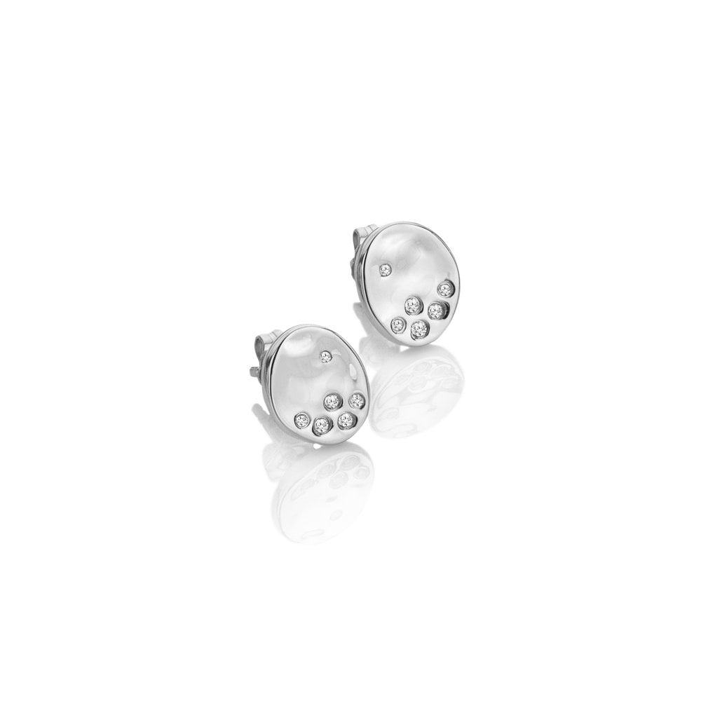 Hot Diamonds Illuminate Silver White Toopaz Stud Earrings