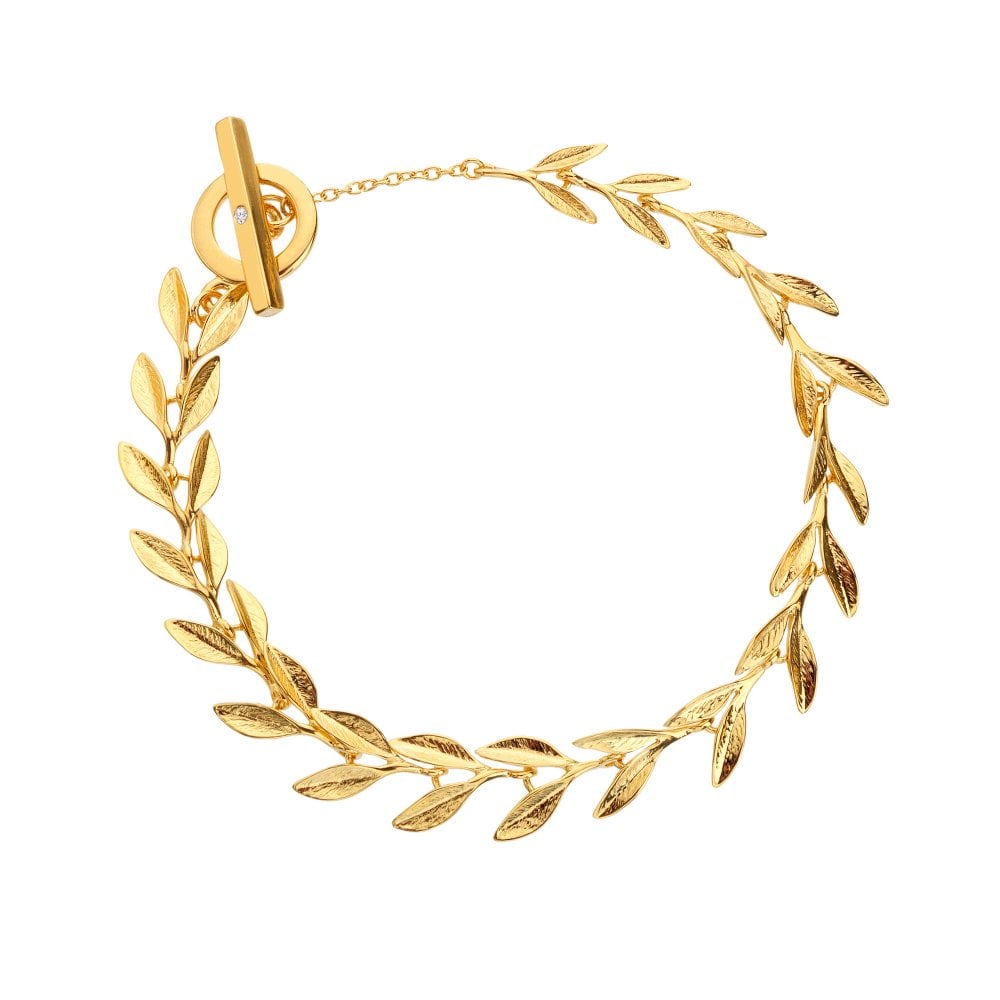 Hot Diamonds Gold Plated Laurel Bracelet