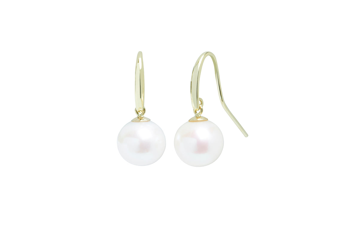 Freshwater White Pearl Drop Earrings