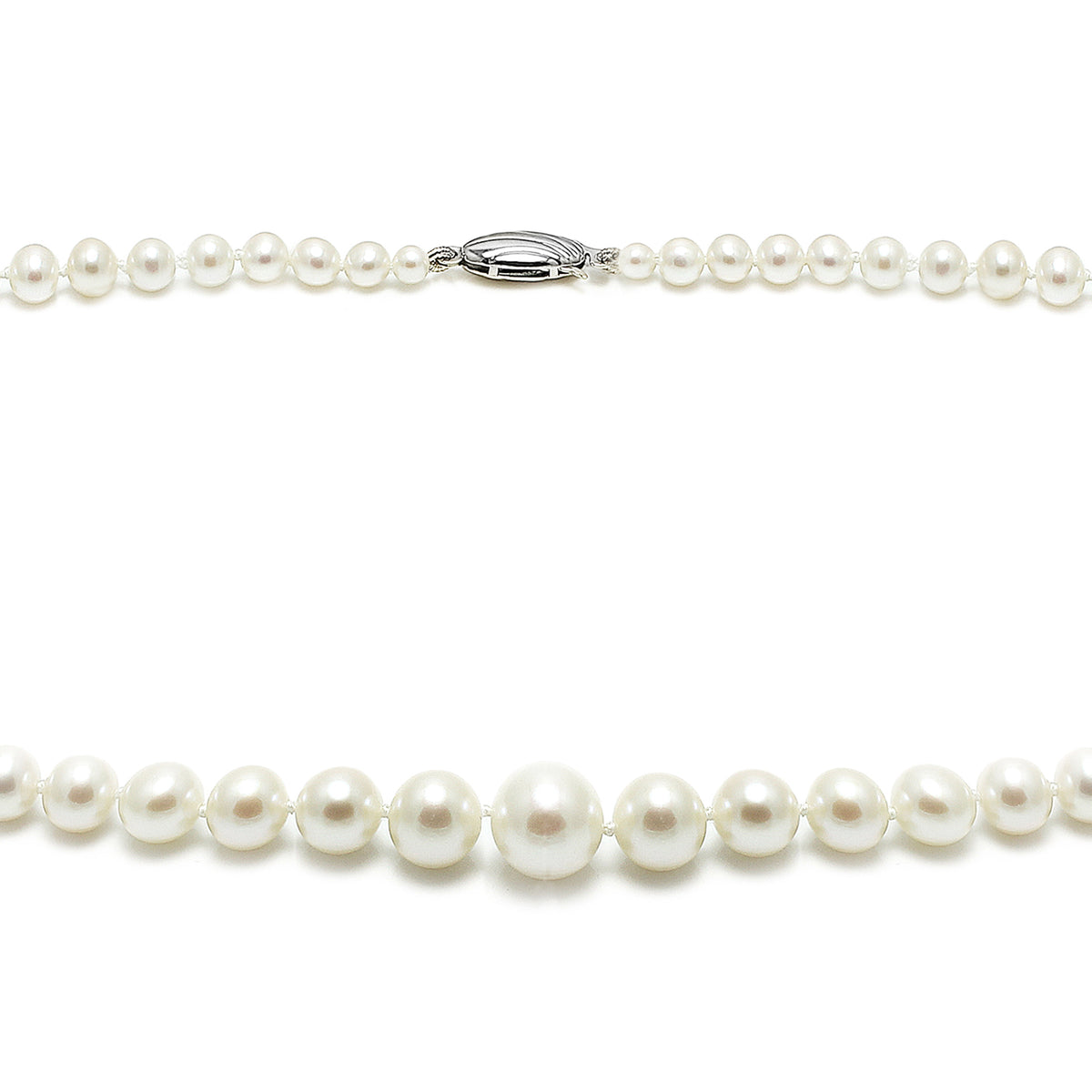 Freshwater Graduated White Pearl Necklace