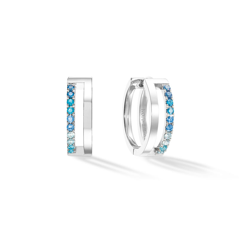 Coeur de Lion Eternal Unity Silver-Blue Hoops