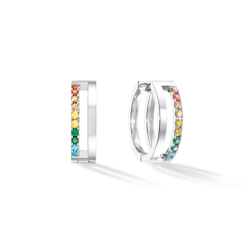 Coeur de Lion Eternal Unity Silver-Multicolour Hoops