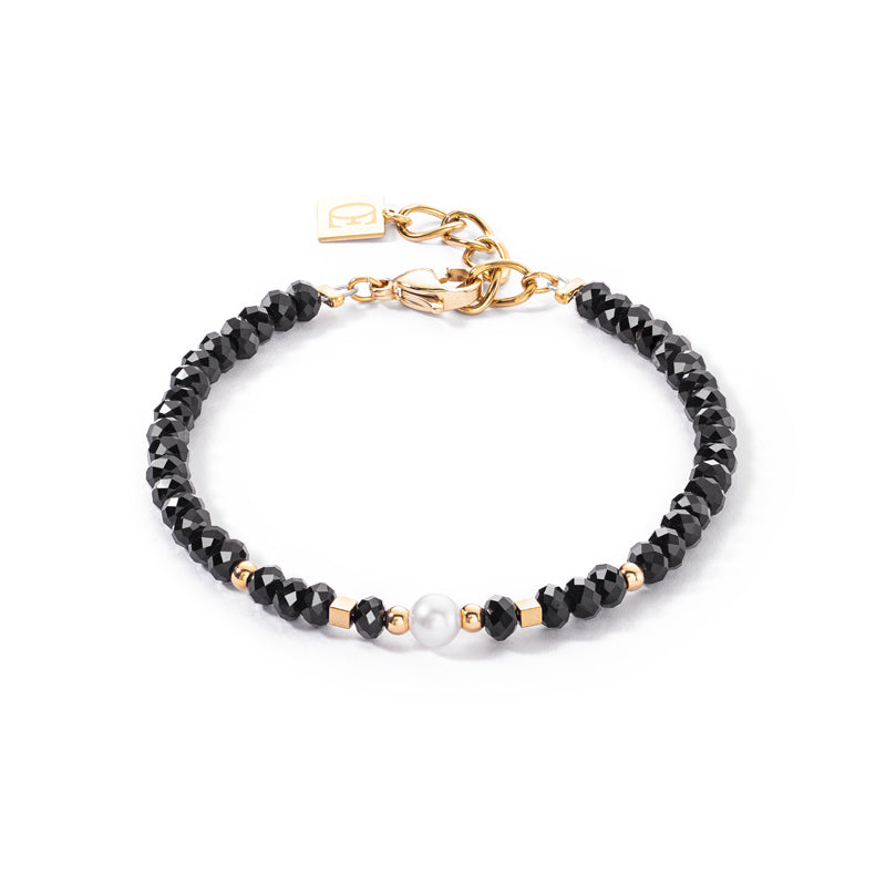 Coeur de Lion Mystic Pearl Gold-Black Bracelet