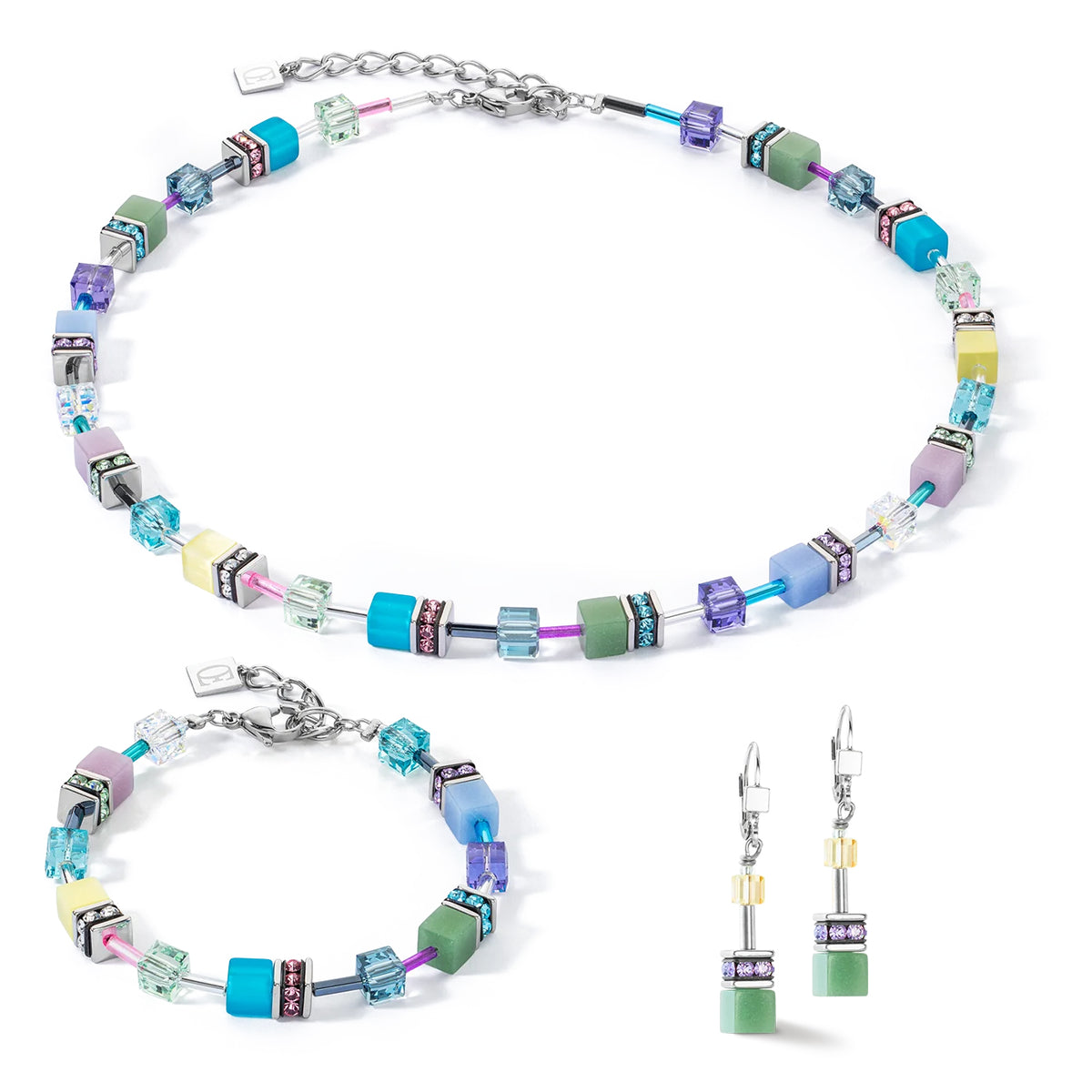 Coeur de Lion GeoCUBE® Iconic Ice Pastels Necklace