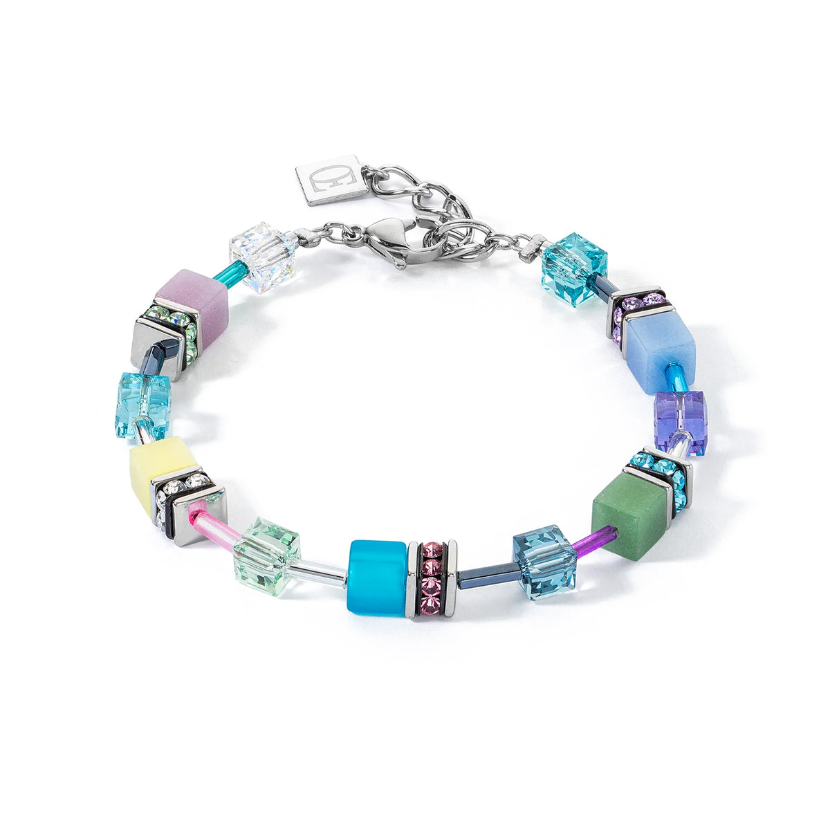 Coeur de Lion GeoCUBE® Iconic Silver-Ice Pastels Bracelet