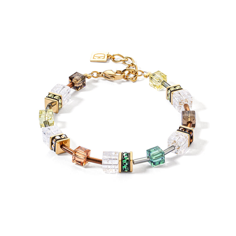 Coeur de Lion GeoCUBE® Iconic Nature Brown-Clear Bracelet