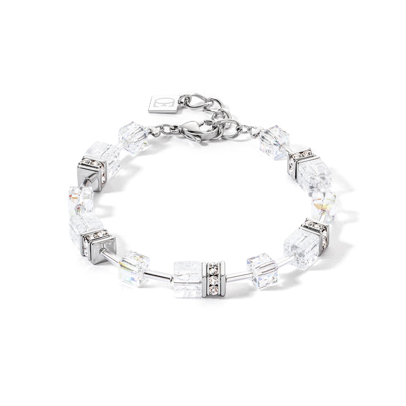 Coeur de Lion GeoCUBE® Iconic Nature Silver-Clear Bracelet