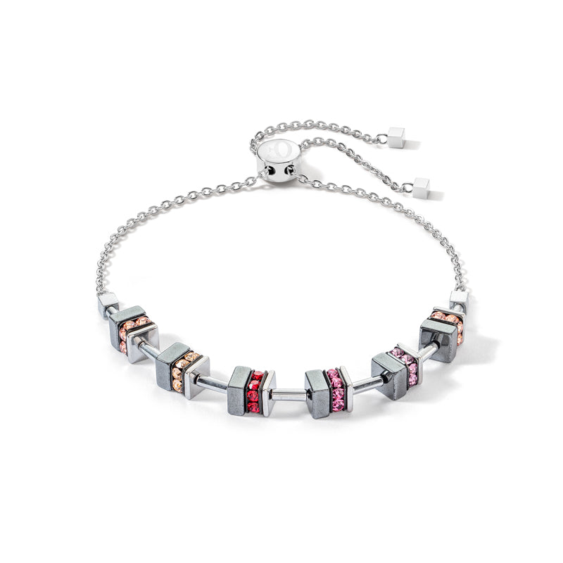 Coeur de Lion Sparkling Classic Silver-Red Chain Bracelet