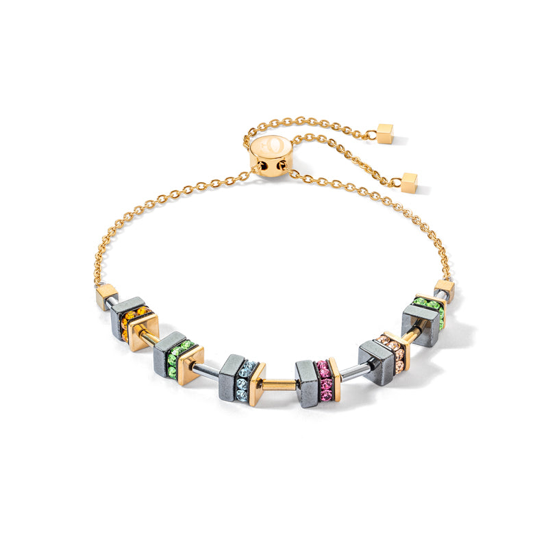 Coeur de Lion Sparkling Classic Chain Gold Multicolour Bracelet