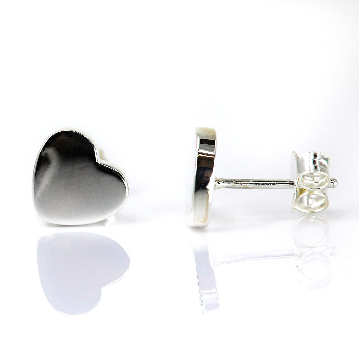 Lumi Sterling Silver Heart Stud Earrings