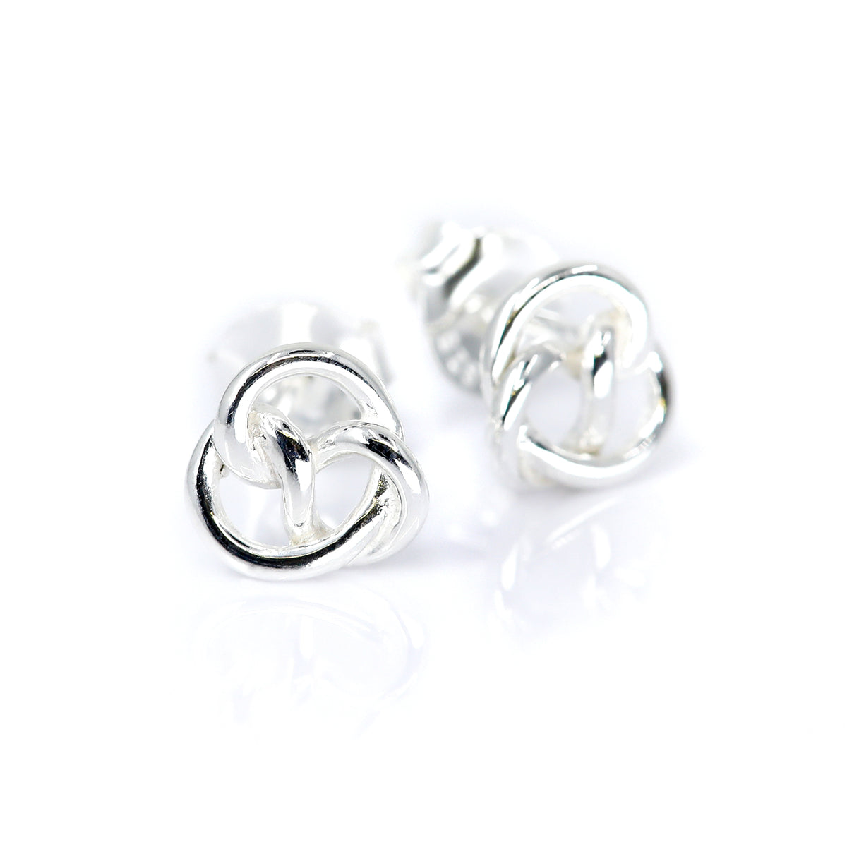 Lumi Sterling Silver Open Knot Stud Earrings