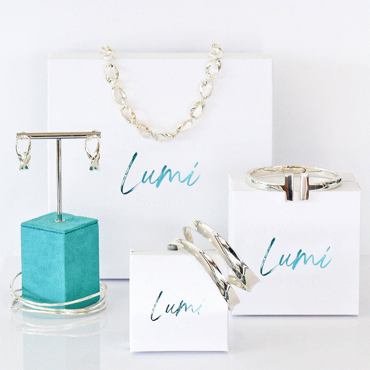 Lumi Sterling Silver Eternal Link Drops