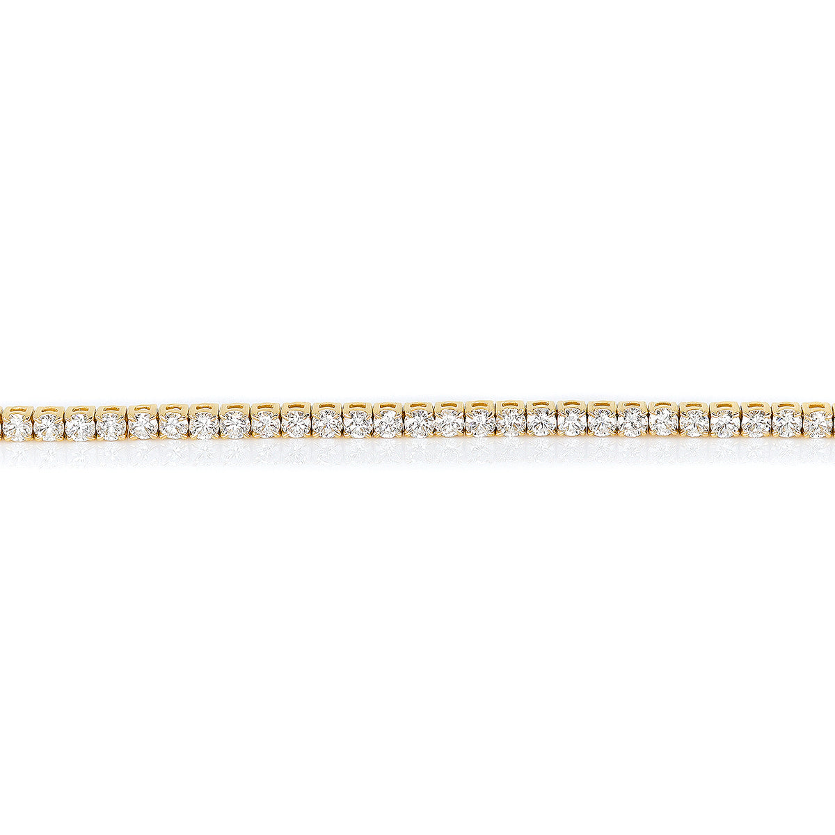 18ct Yellow Gold 5ct Lab Grown Diamond Line Bracelet