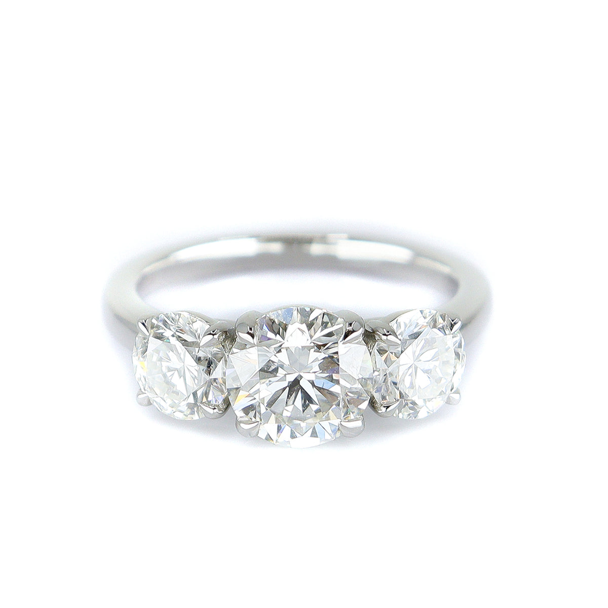 Platinum Lab Grown 3.00ct Diamond Trilogy Ring