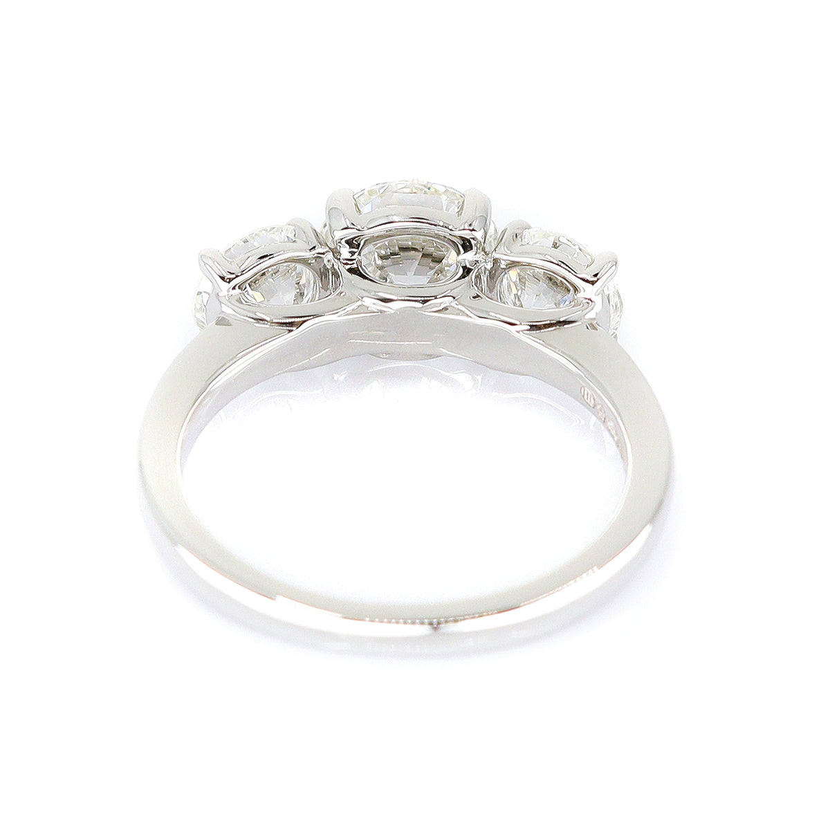 Platinum Lab Grown 3.00ct Diamond Trilogy Ring