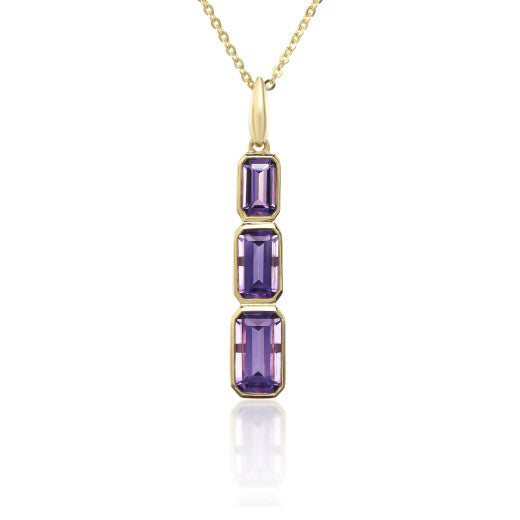 9ct Gold Amethyst Necklace