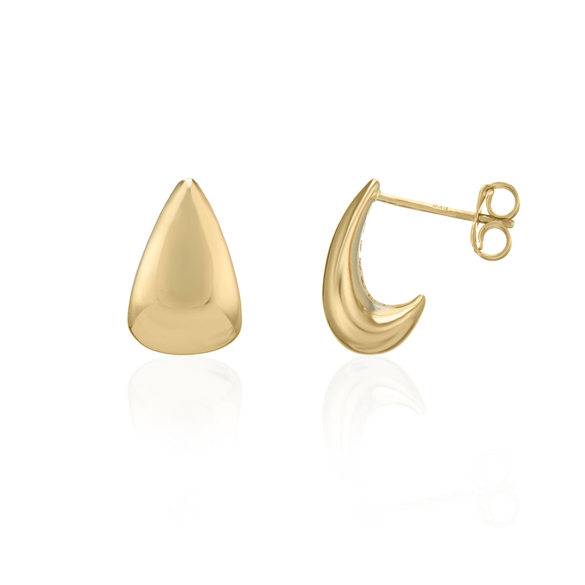 9ct Yellow Gold Tapered Earrings