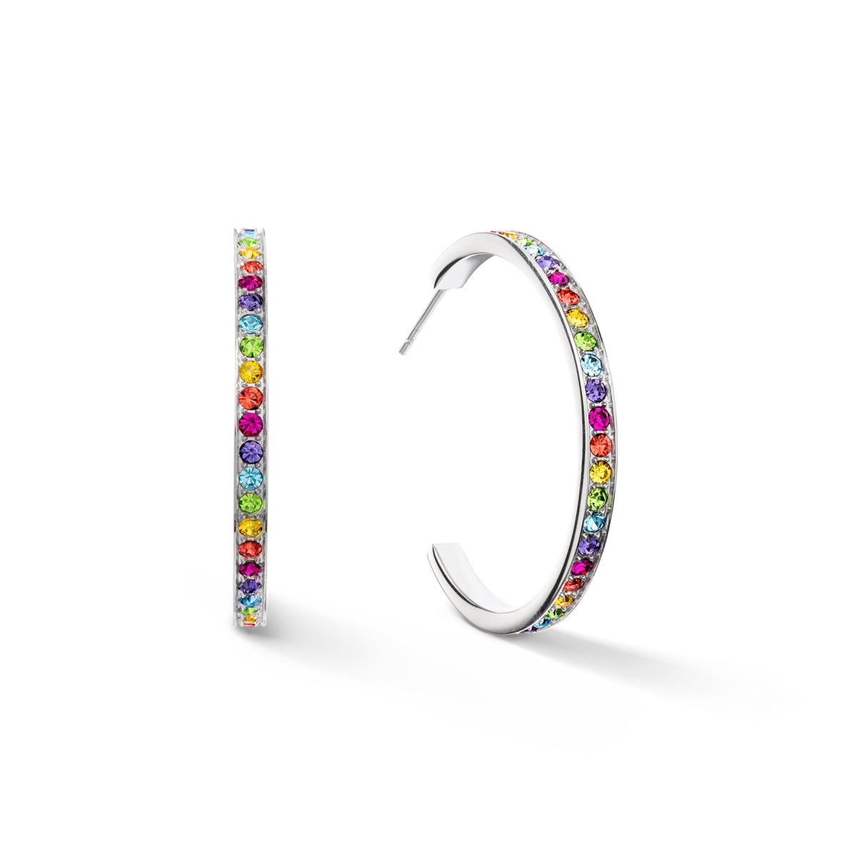 Coeur de Lion Multi-Colour Hoop Earrings