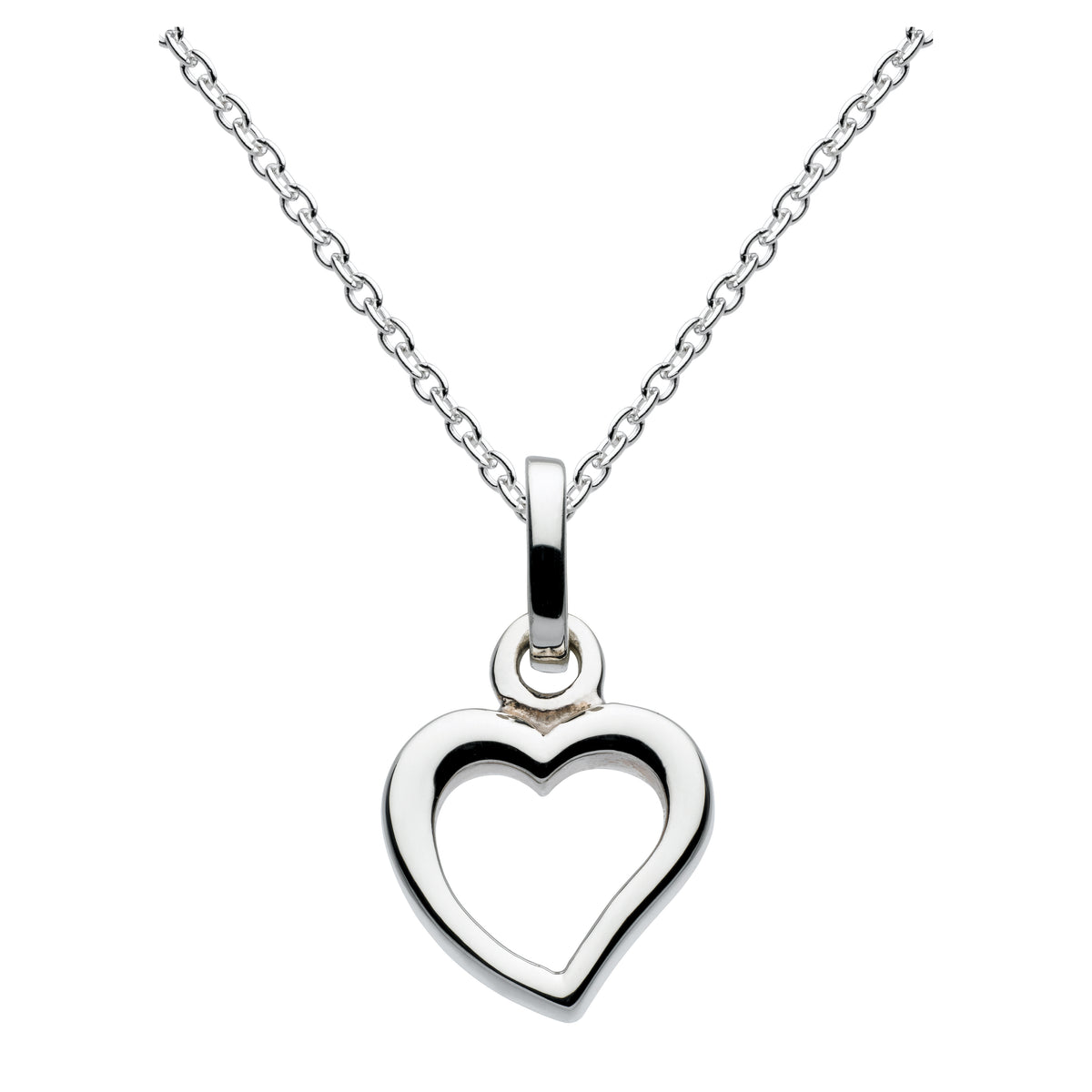 Dew Silver Small Open Heart Pendant