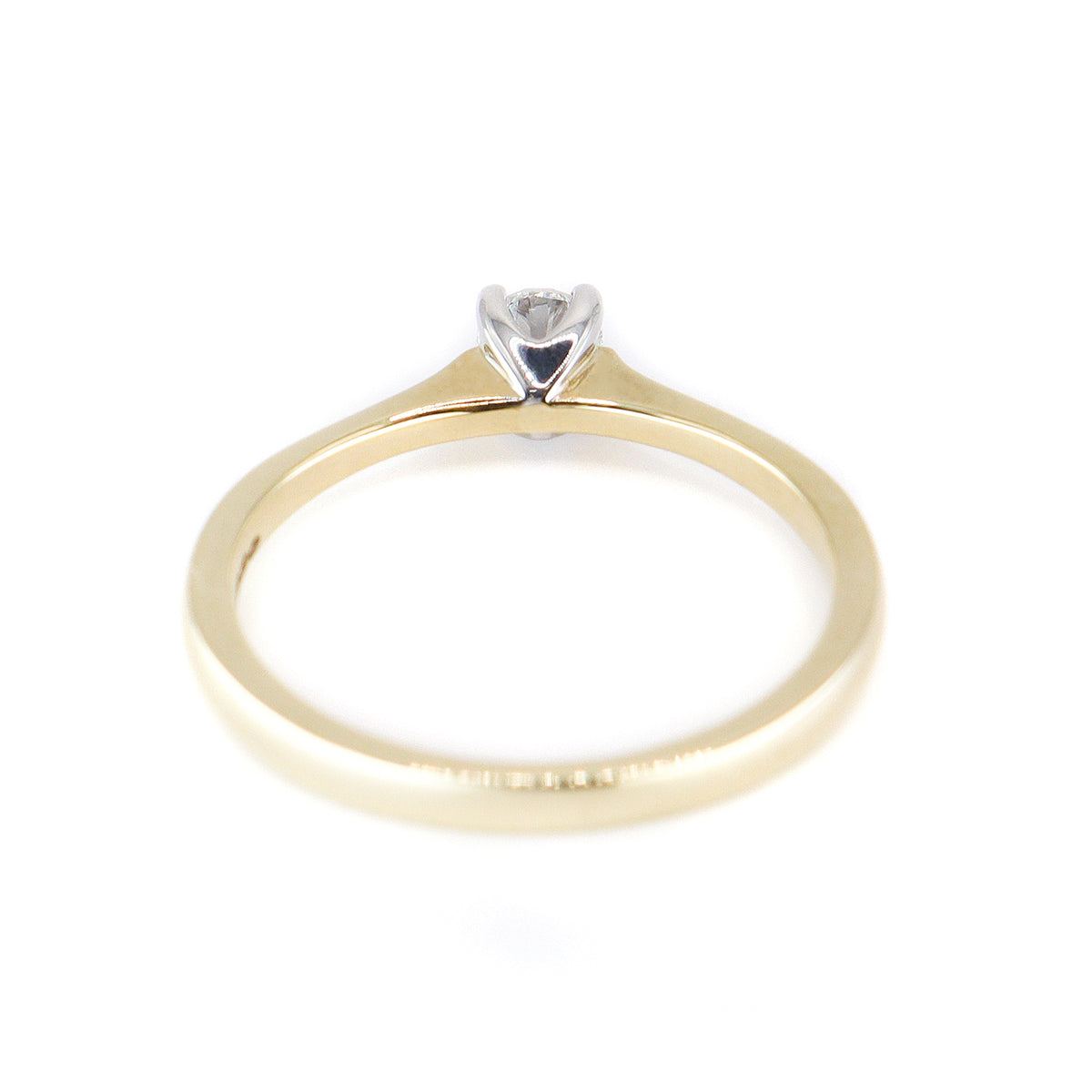 9ct Gold Round Brilliant Cut 0.25ct Diamond Solitaire Ring