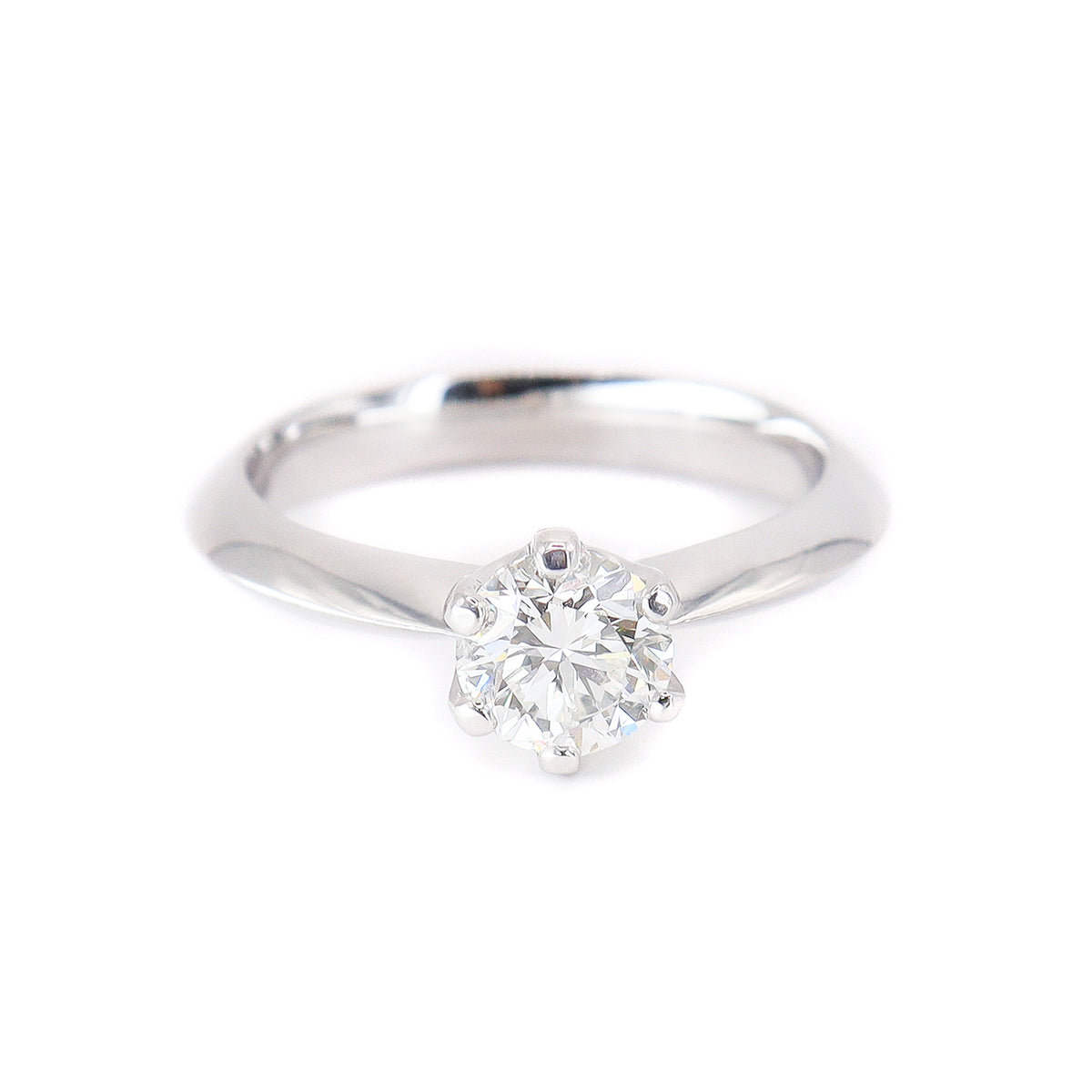 18ct White Gold Certificated Round Brilliant Cut 1ct Diamond Solitaire Ring