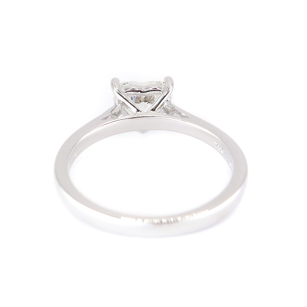 18ct White Gold Heart Shaped 0.92ct Diamond Solitaire Ring