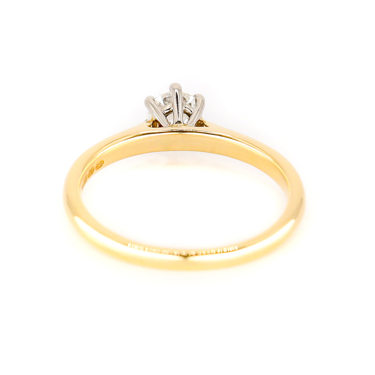 18ct Gold Certificated Round Brilliant Cut 0.50ct Diamond Ring