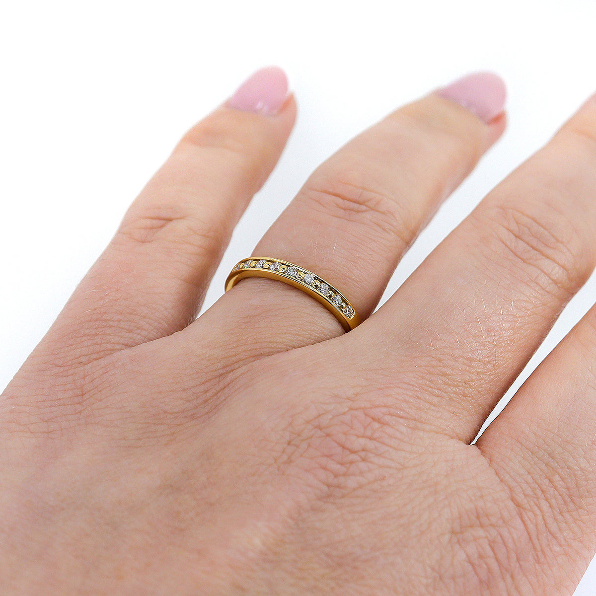 18ct Yellow Gold 0.25ct Diamond Half Eternity Ring