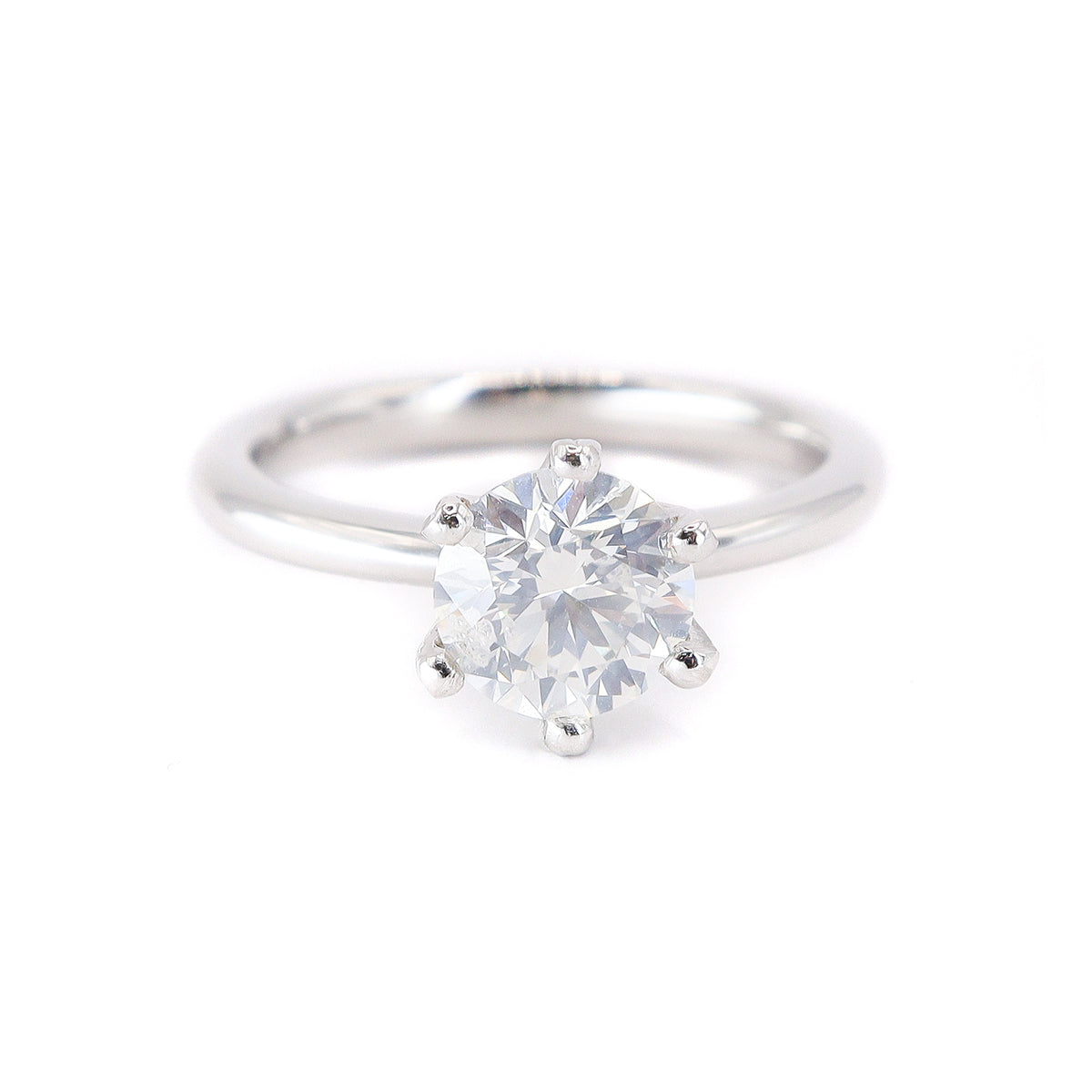 Platinum Round Brilliant Cut 1.52ct Diamond Solitaire Ring