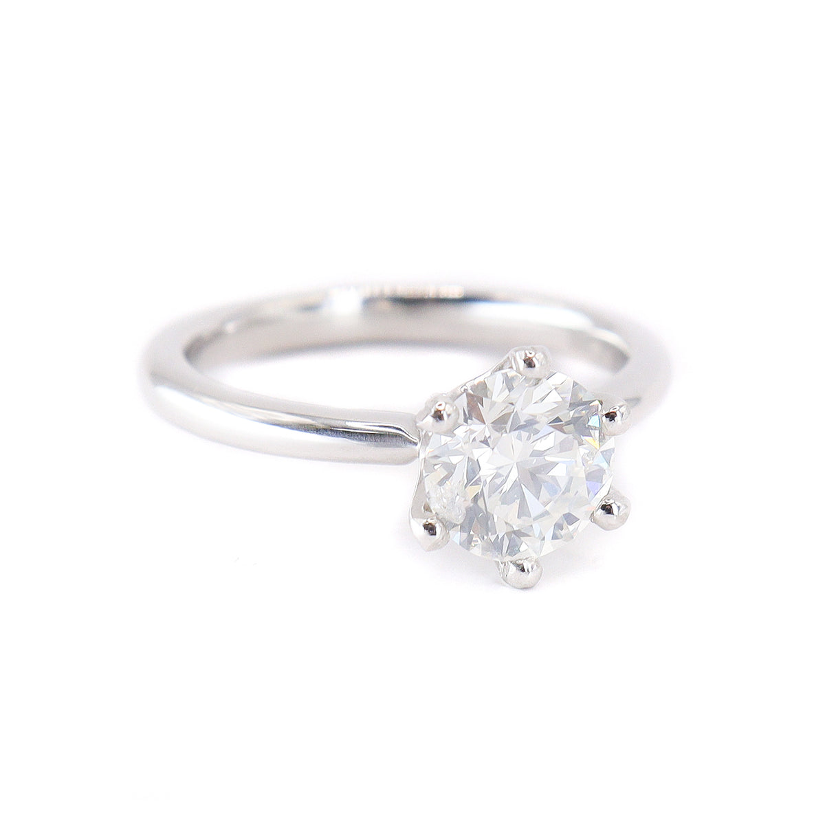 Platinum Round Brilliant Cut 1.52ct Diamond Solitaire Ring