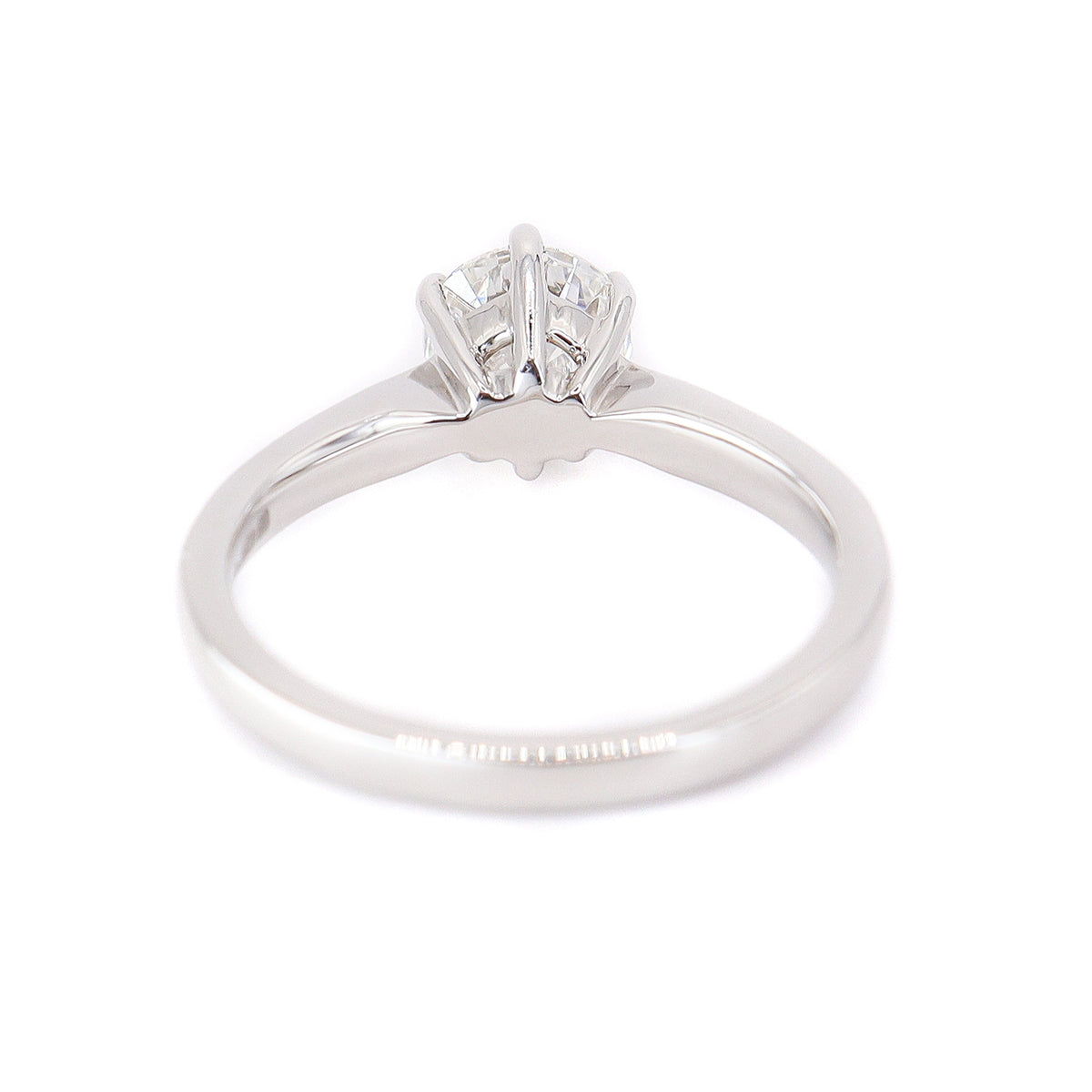 Platinum Certificated Round Brilliant Cut 1ct Diamond Solitaire Ring