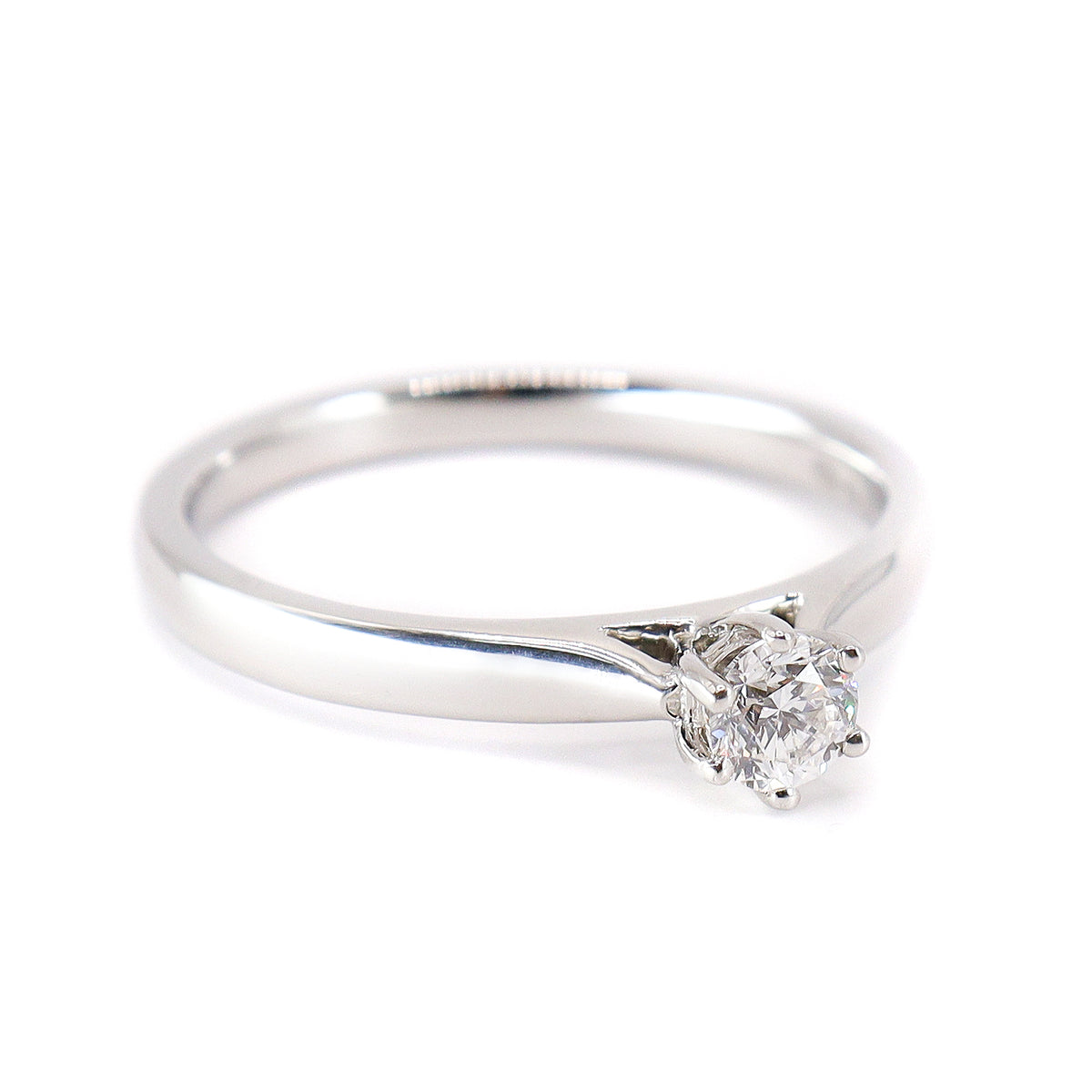 Platinum Round Brilliant Cut 0.28ct Diamond Ring